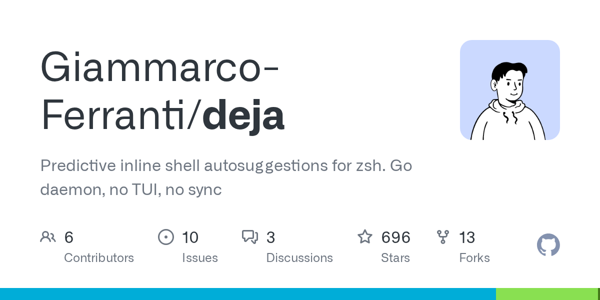 Deja: улучшенный автозавершение команд для zsh