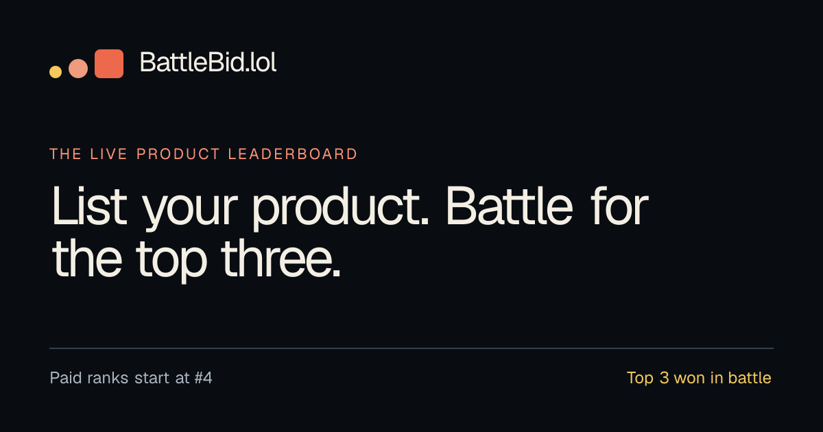 Странный проект BattleBid: борись за топовые места