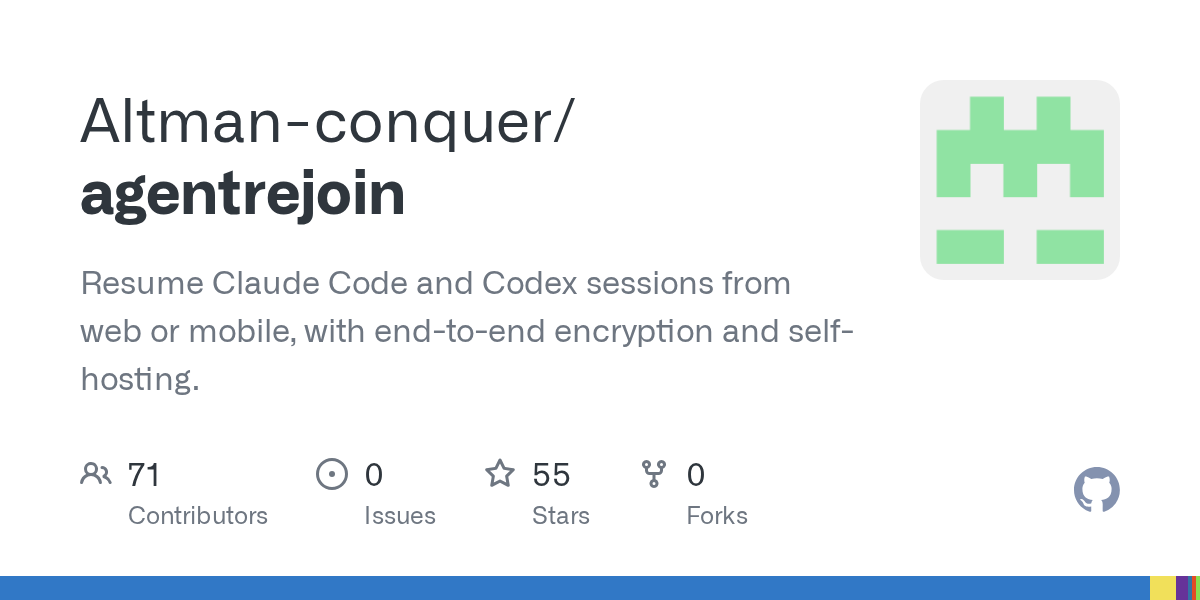 AgentRejoin: Возобновление сессий Claude Code и Codex