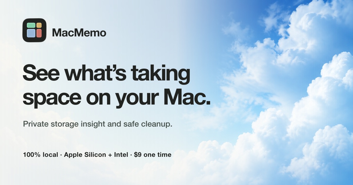 Как MacMemo решает проблемы управления хранилищем на macOS