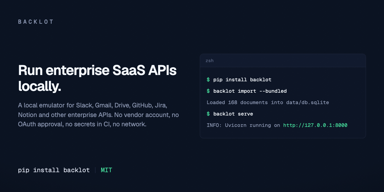 Локальный эмулятор для Gmail, Jira и Slack для тестирования без OAuth
