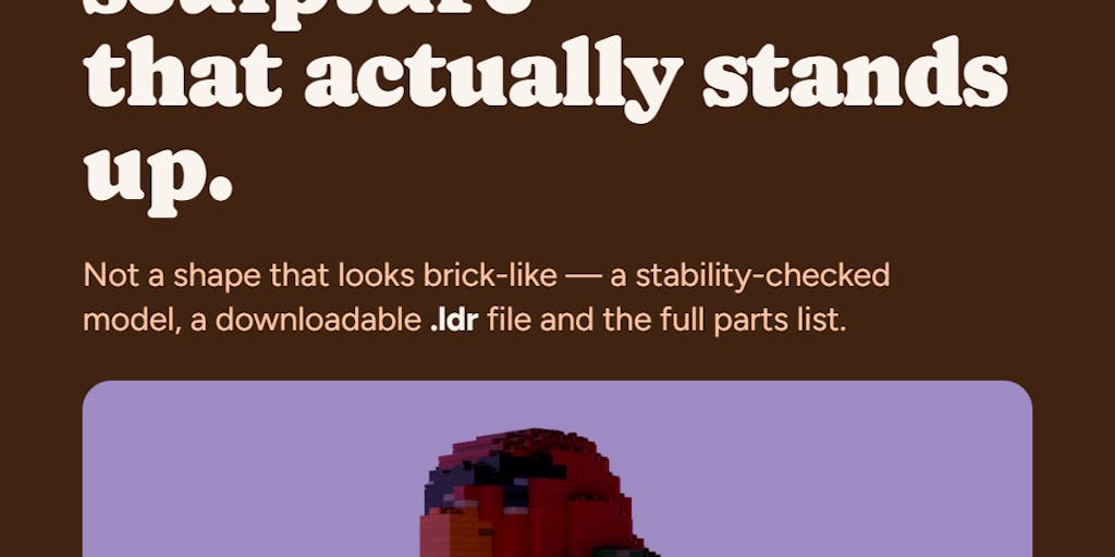 BrickForgerAI: создайте LEGO-скульптуры из описаний