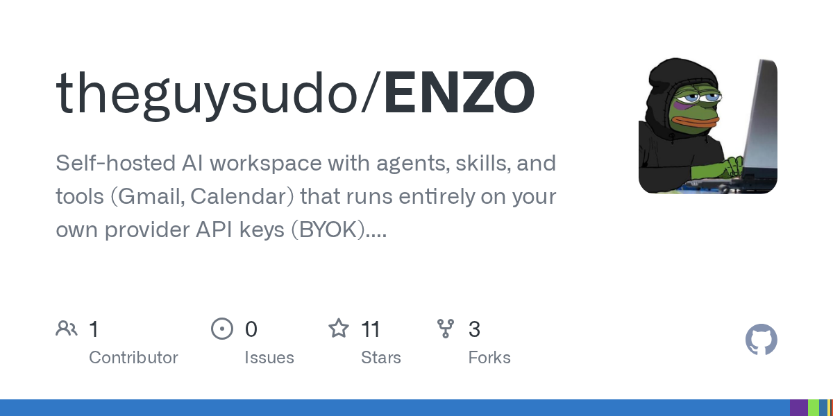 ENZO: самодельное AI-пространство с собственными API-ключами
