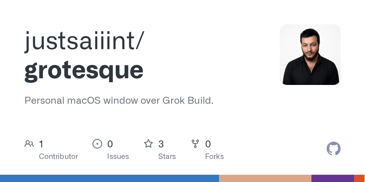 Разработка MacOS приложения Grotesque для Grok Build