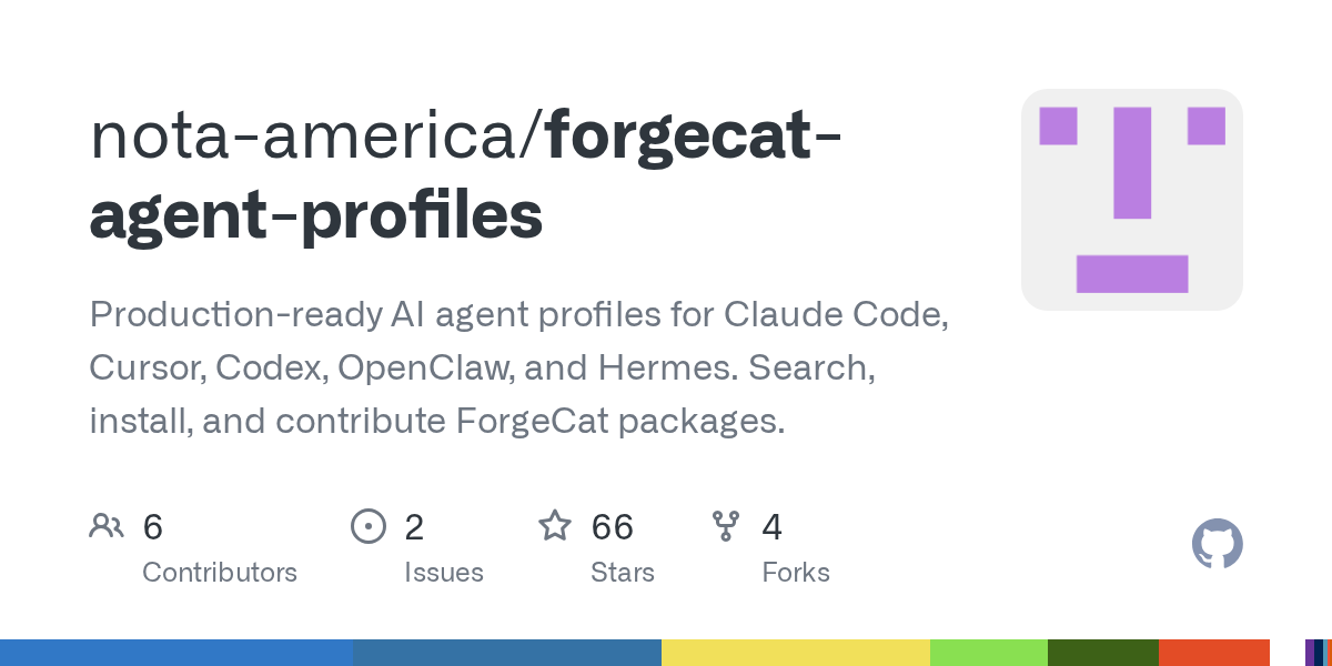 ForgeCat Agent Profiles: каталог для AI-агентов с кроссплатформенной поддержкой