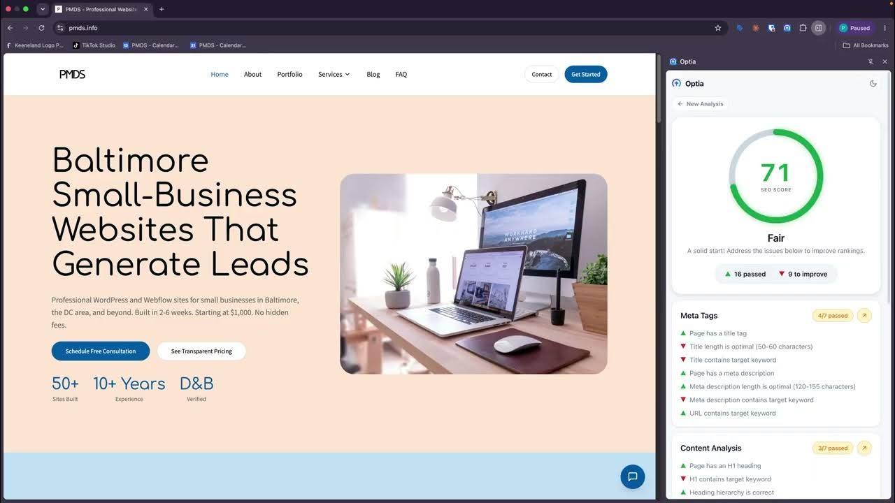 Оптимизация SEO с помощью расширения Optia для Chrome