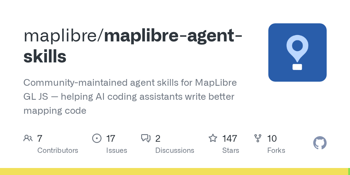 MapLibre Agent Skills для улучшения кода картографических приложений