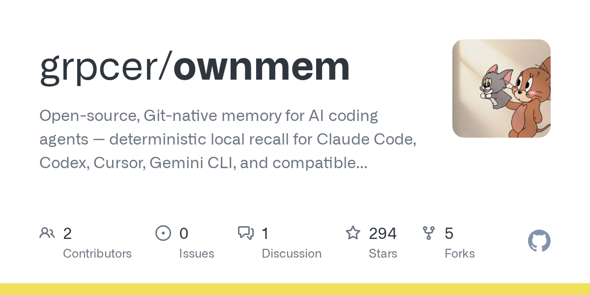 OwnMem: Open-source Git-native memory for AI coding agents