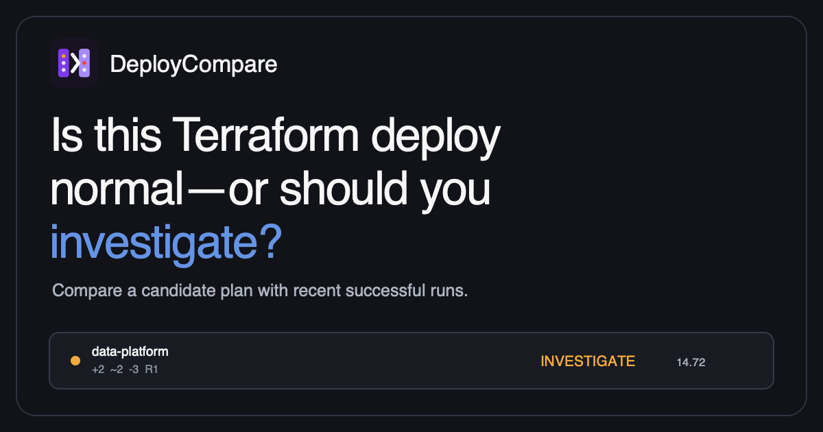 DeployCompare: инструмент для анализа CI запусков Terraform