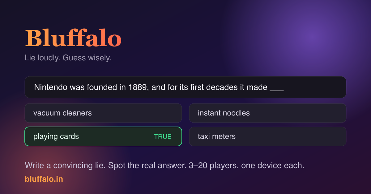 Bluffalo: игра, где лгать весело и правду угадать сложно