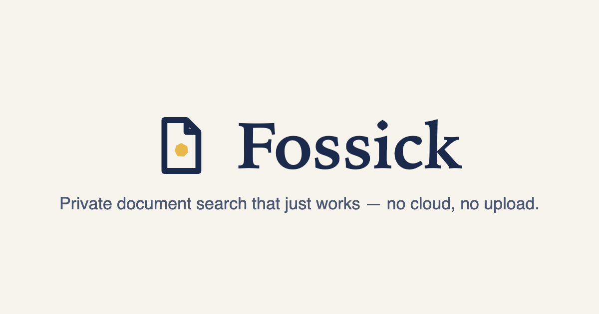 Fossick — поиск документов по смыслу без подключения к интернету — проект из VibeCoding ленты