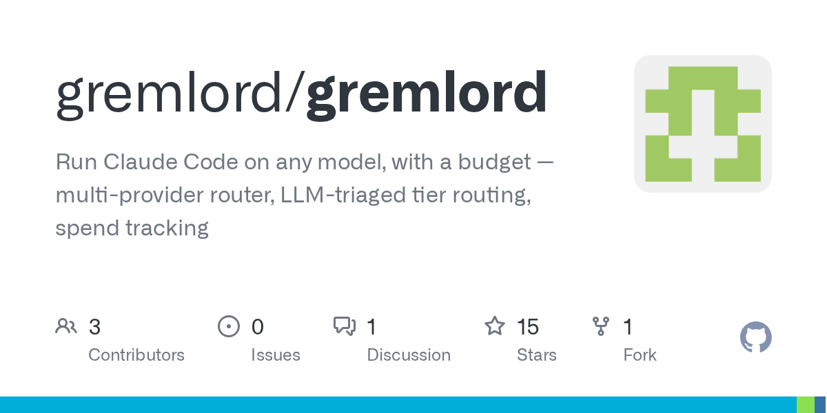 Запустите Claude Code на любой модели с помощью gremlord