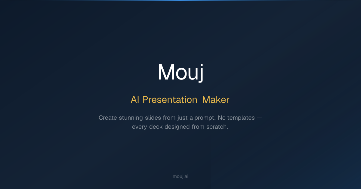 Mouj — инструмент для автоматизации создания презентаций — проект из VibeCoding ленты