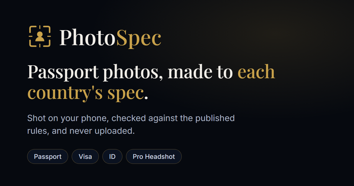 PhotoSpec поможет сделать идеальные фото для паспортов и виз