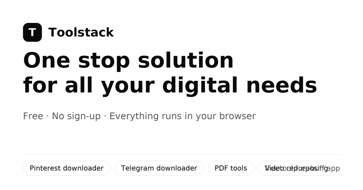 Как разработчик создал Toolstack — бесплатные инструменты без регистрации