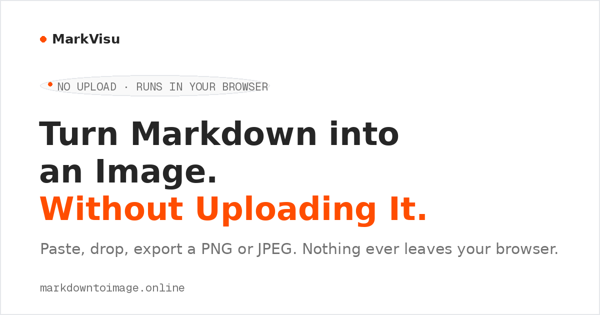 Как разработчик создал MarkVisu для конвертации Markdown в изображения