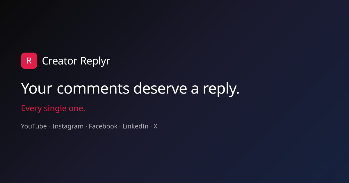 Creator Replyr: автоматизация ответов на комментарии в соцсетях