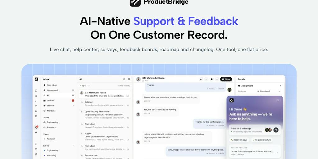 ProductBridge: Запуск AI-агента поддержки клиентов на Product Hunt