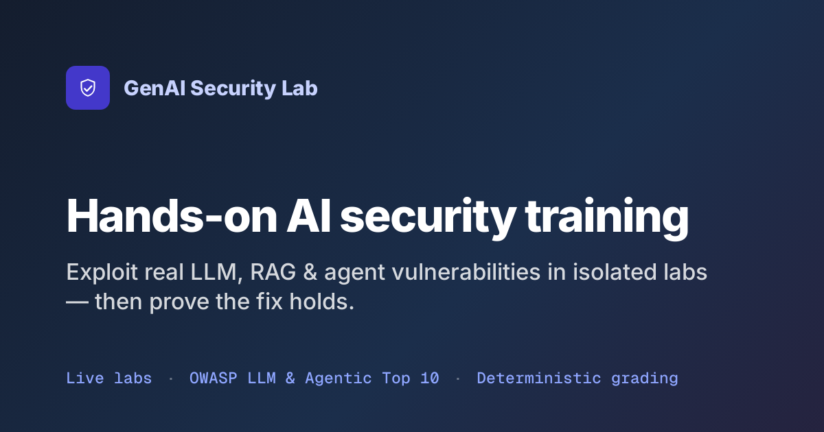 GenAI Security Lab: 200+ лабораторий для тестирования AI-приложений