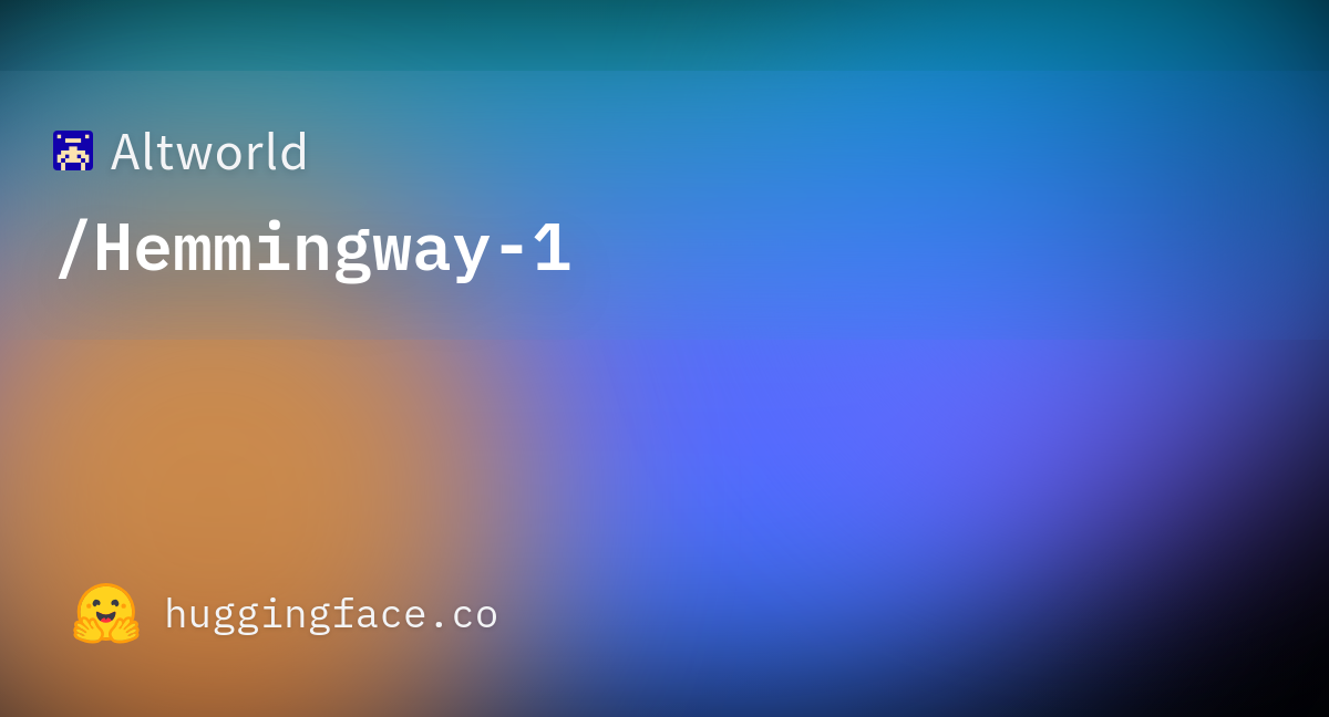 Открыт источник Hemmingway-1: модель для креативного письма