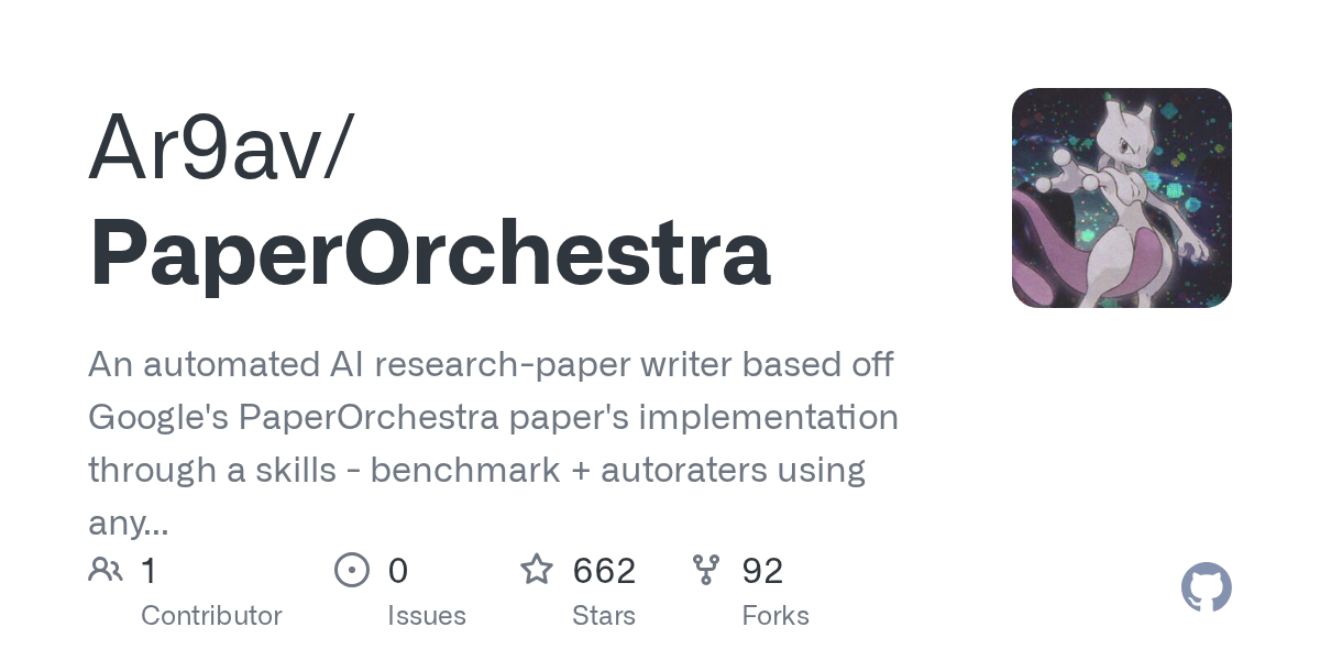 PaperOrchestra: автоматизированный писатель научных статей на AI