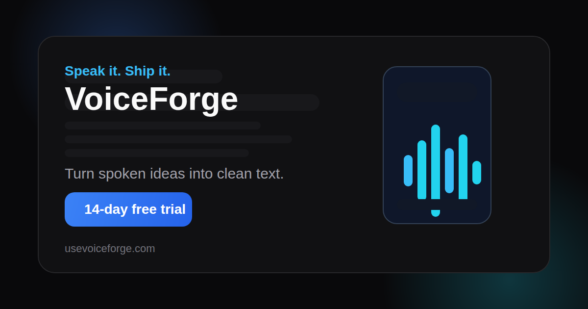 VoiceForge: одноразовое приложение для диктовки на всех платформах