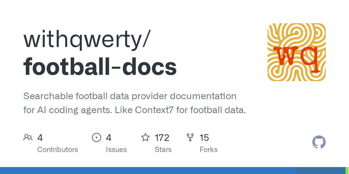 football-docs: Поисковая документация по футбольным данным для AI