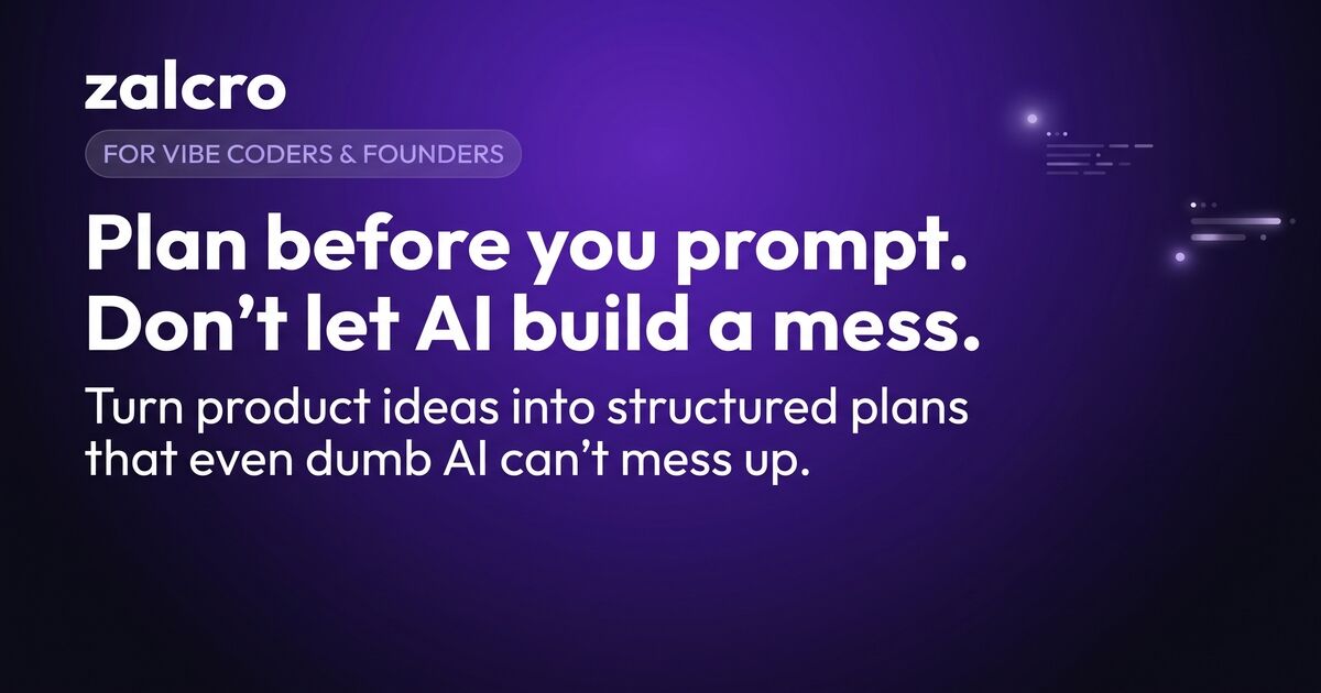 Zalcro: AI-кофаундер для разработчиков и создателей