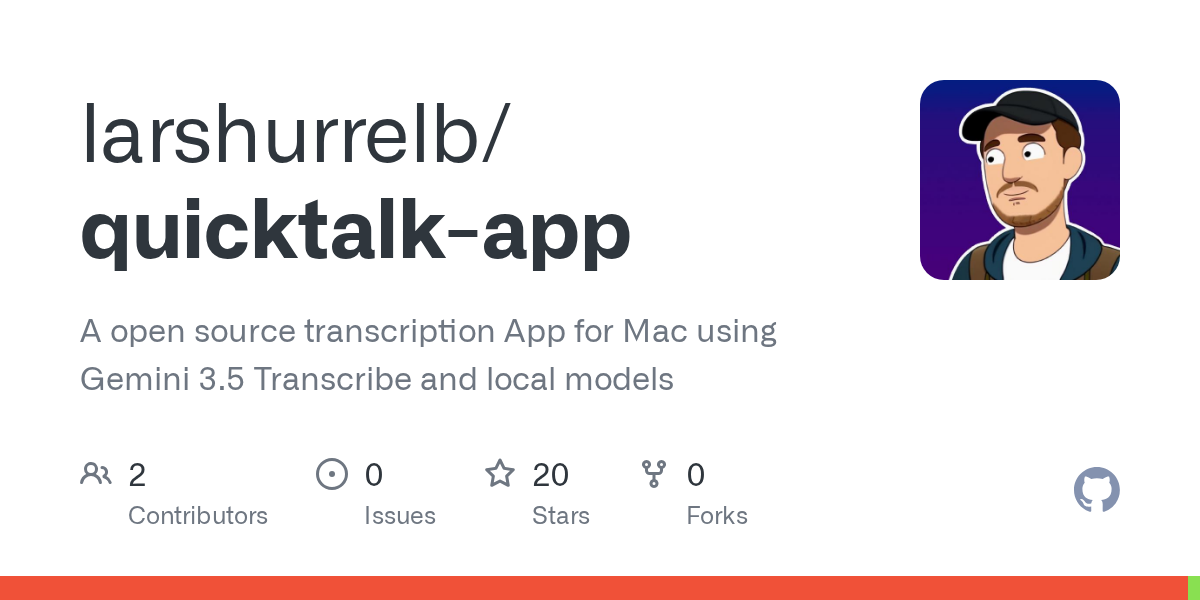 QuickTalk: Mac диктовка с Gemini и Whisper в меню