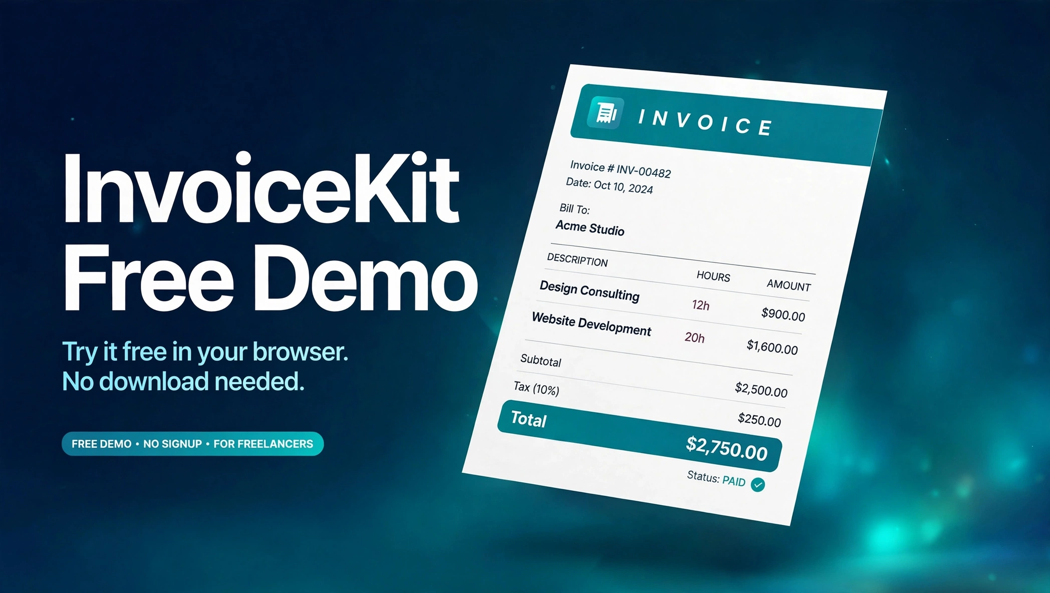 InvoiceKit: оффлайн-решение для создания счетов без подписок