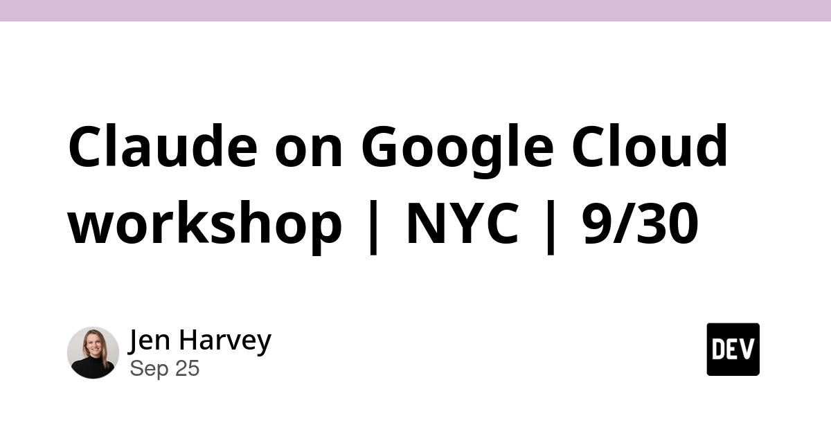 Практический семинар по Claude на Google Cloud в Нью-Йорке