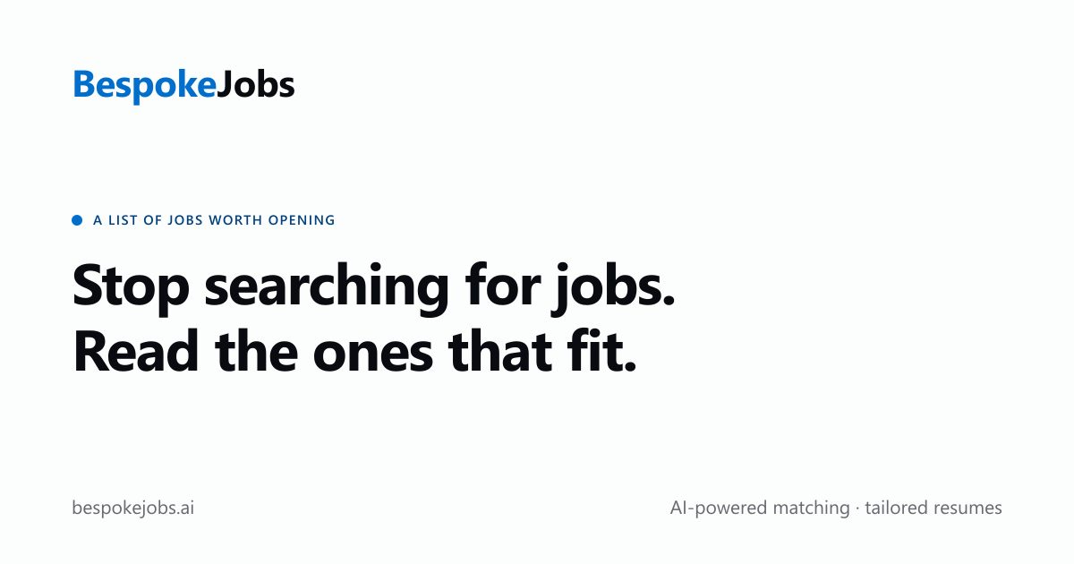 BespokeJobs: умный помощник для поиска работы и написания резюме