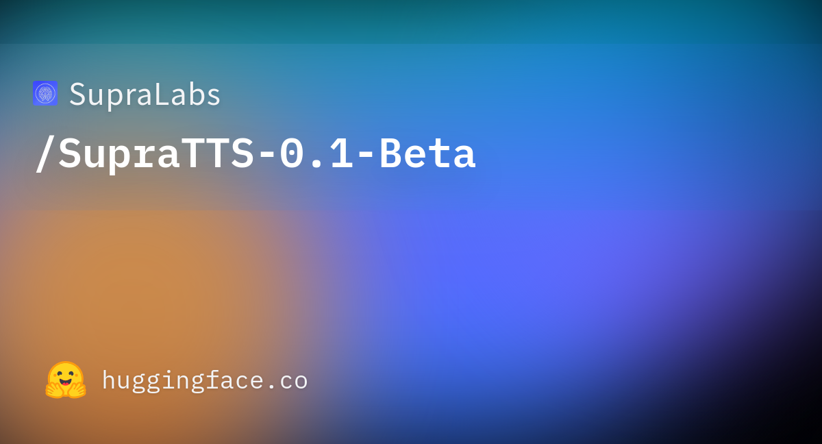 SupraTTS-0.1-Beta: компактная модель TTS с улучшенным качеством