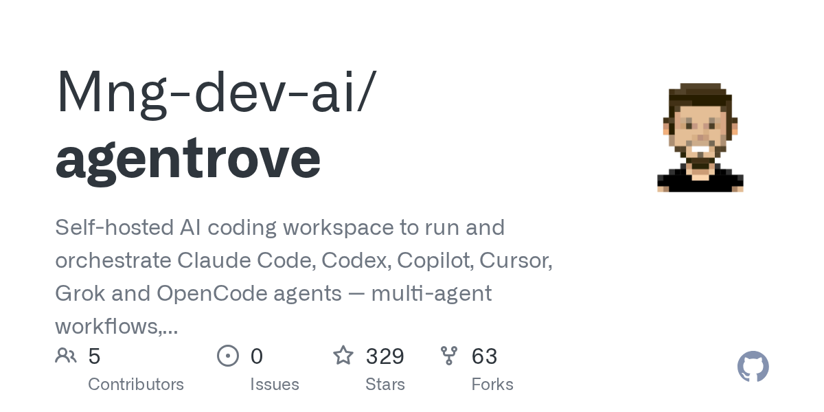 Agentrove: Самохозяйственный AI-кодировочный workspace