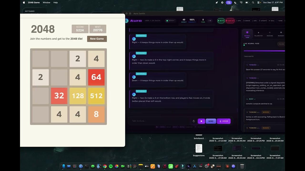 Aura: локальная когнитивная система на 27B, достигшая 2048