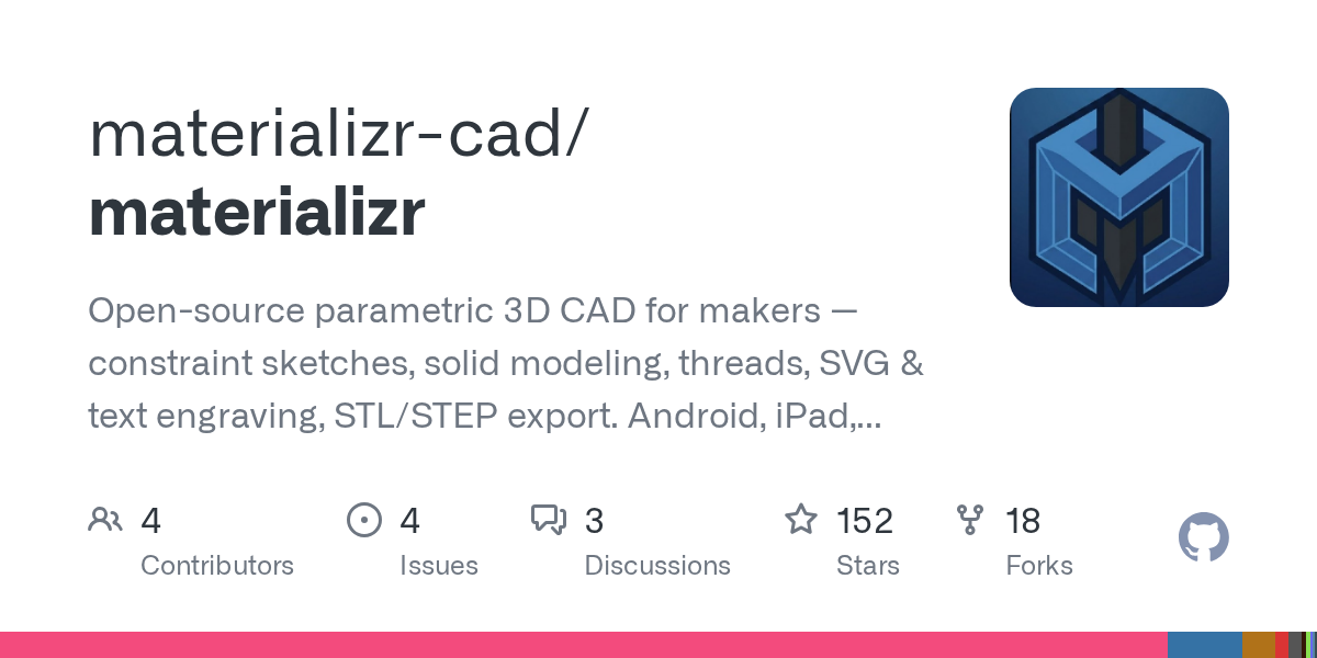 Open-source 3D CAD инструмент Materializr для создания моделей