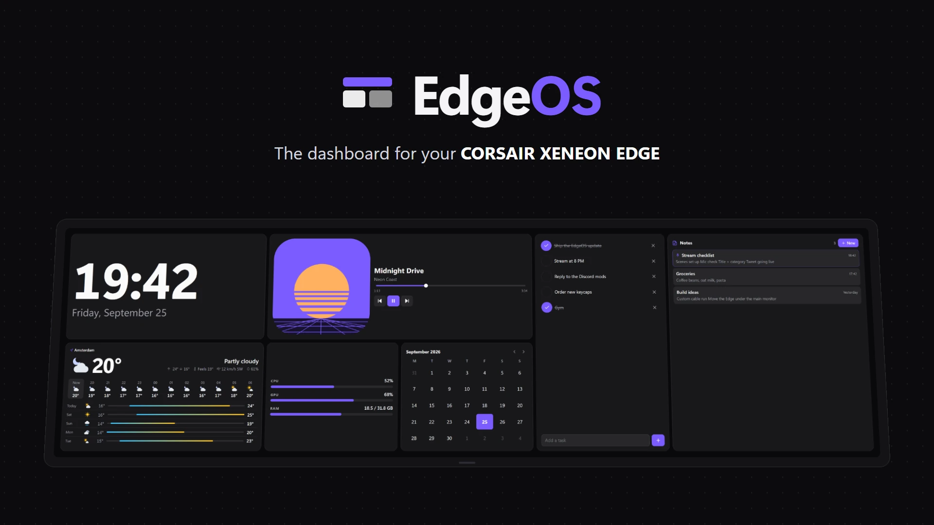 EdgeOS: бесплатное приложение для виджетов на Windows