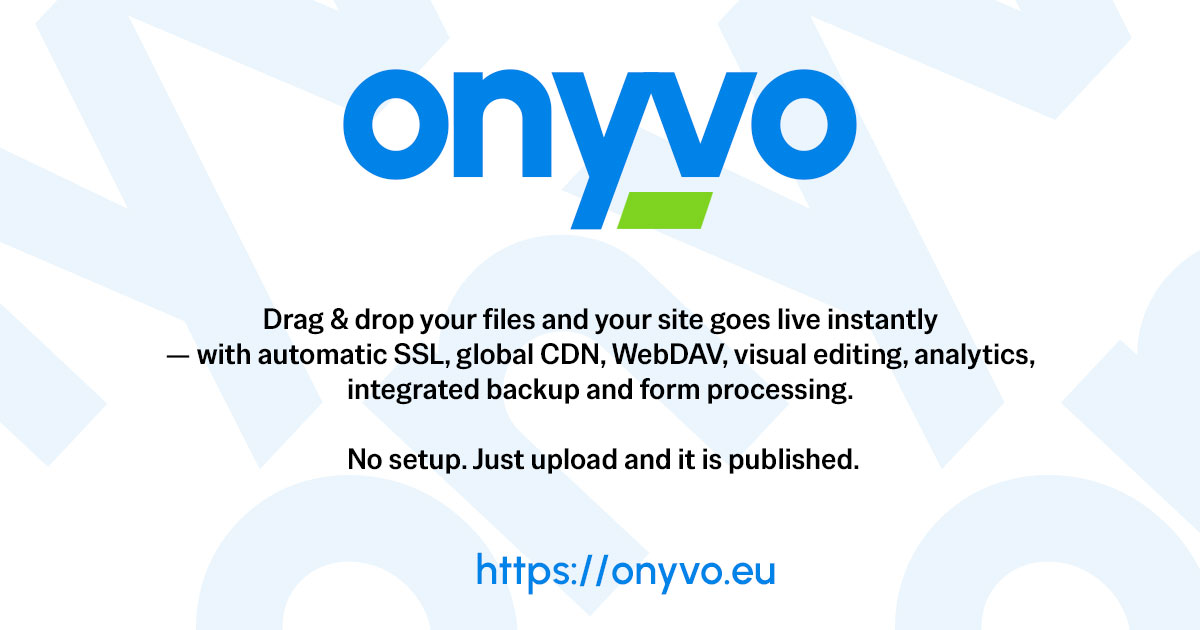 Onyvo: минимальный хостинг с мгновенным деплоем и AI-помощниками