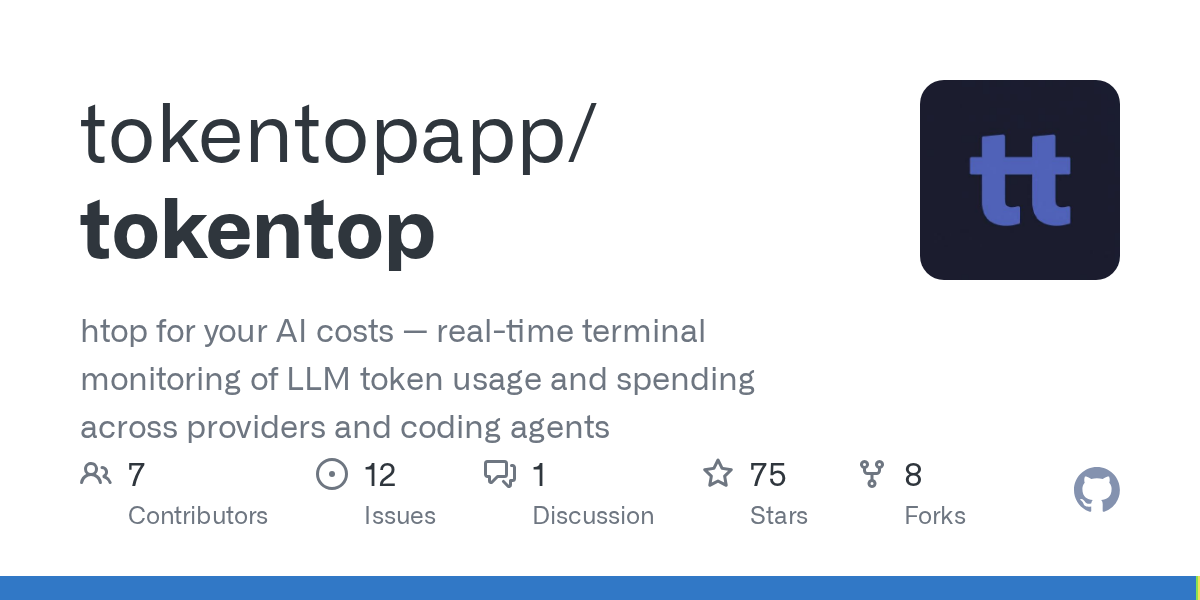 tokentop: мониторинг затрат на AI в реальном времени