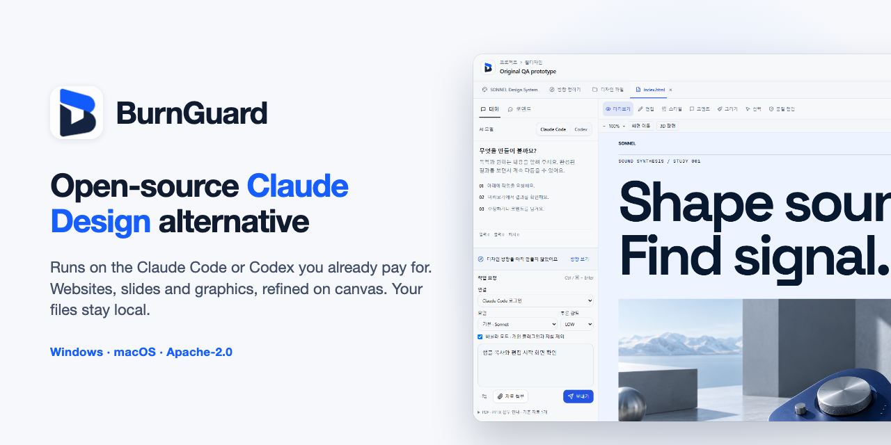 BurnGuard: Open-Source Design Workspace на Claude Code