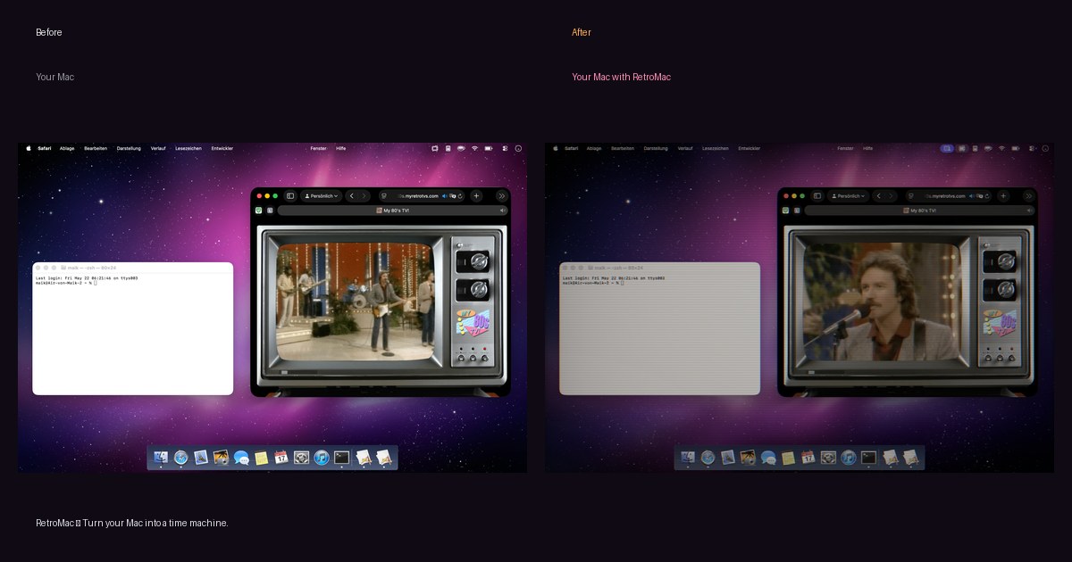 RetroMac: бесплатное приложение для стилизации macOS в ретро-стиле