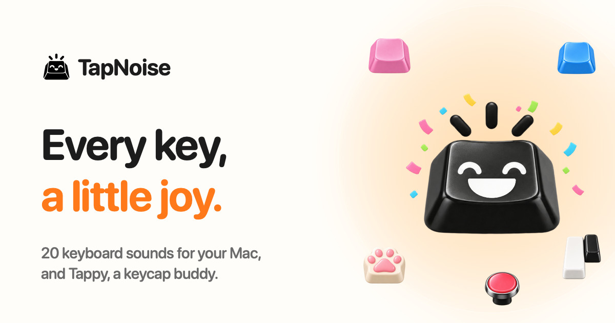 TapNoise: виртуальный питомец для Mac, реагирующий на нажатия клавиш