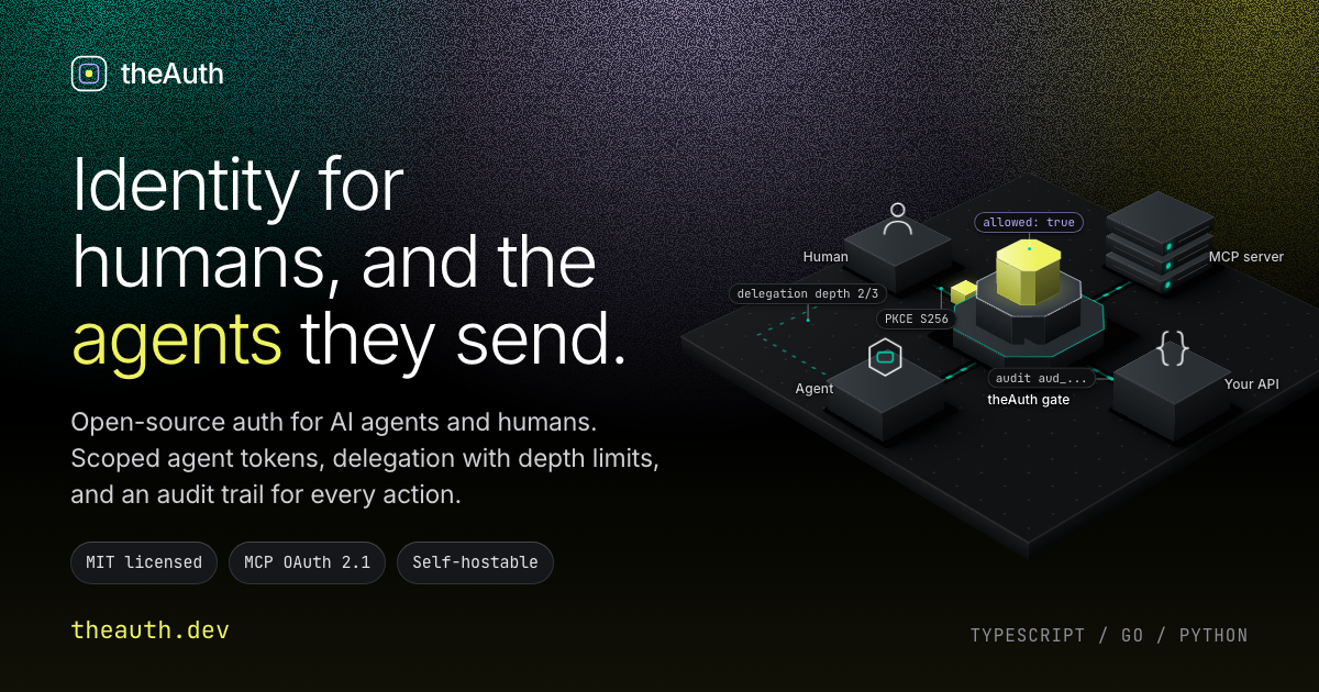 theAuth: открытая аутентификация для AI-агентов и пользователей