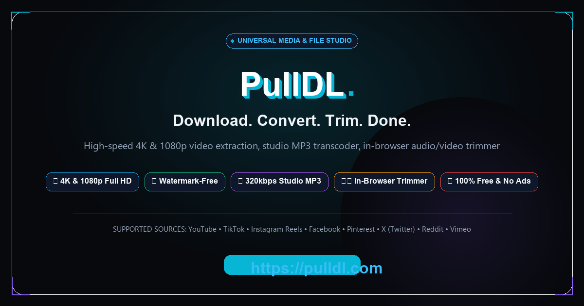 PullDL: бесплатный инструмент для загрузки из 1200+ платформ