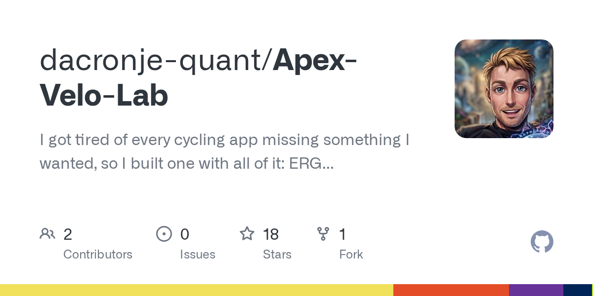 Разработчик создал собственное приложение для велотренировок Apex Velo Lab