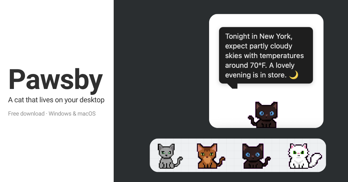 Pixel Cat Assistant: ваш AI-помощник на рабочем столе за $5 в месяц