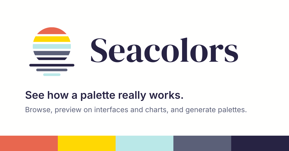 Seacolors: бесплатный сайт для поиска цветовых палитр