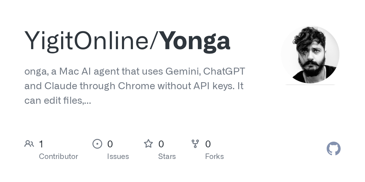 Yonga: Персональный AI-агент для Mac без API-ключей