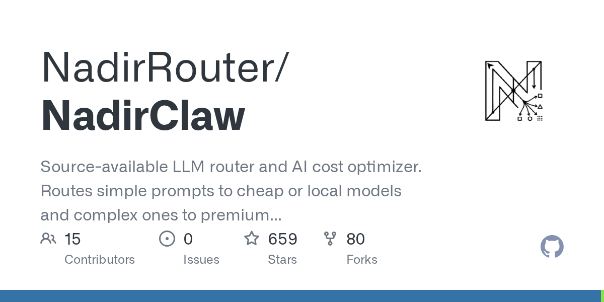 NadirClaw: оптимизатор AI затрат и маршрутизатор LLM