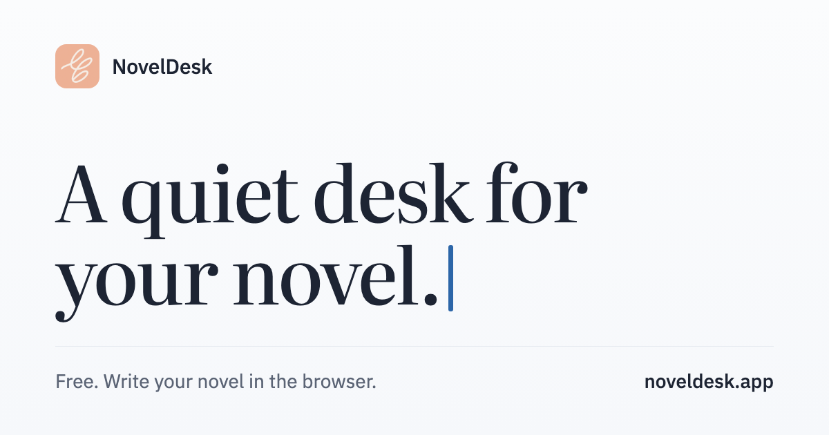 NovelDesk: онлайн-стол для написания романов без регистрации
